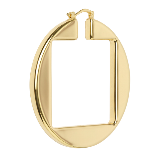 JACQUEMUS Les Creoles Rond Carre (Gold)