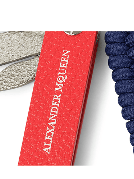 ALEXANDER MCQUEEN Braid Knife Keyring (Red)