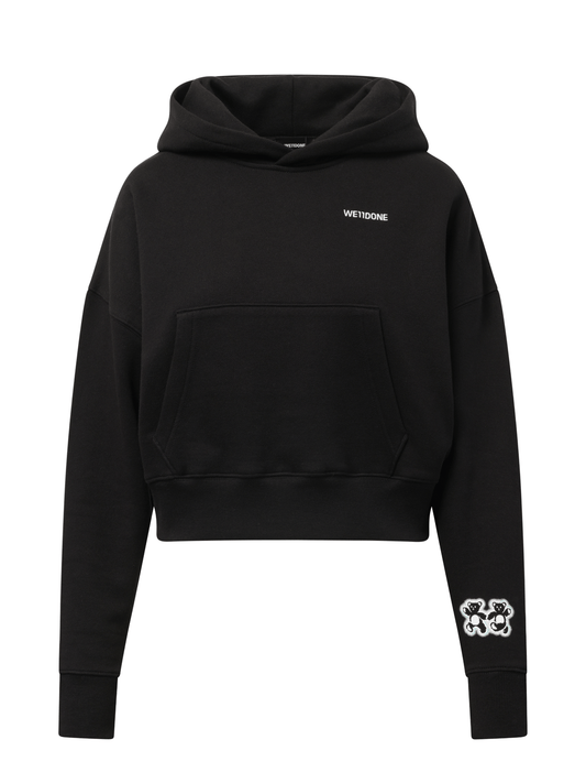 WE11DONE Oversized Teddy Bear Hoodie (Black)