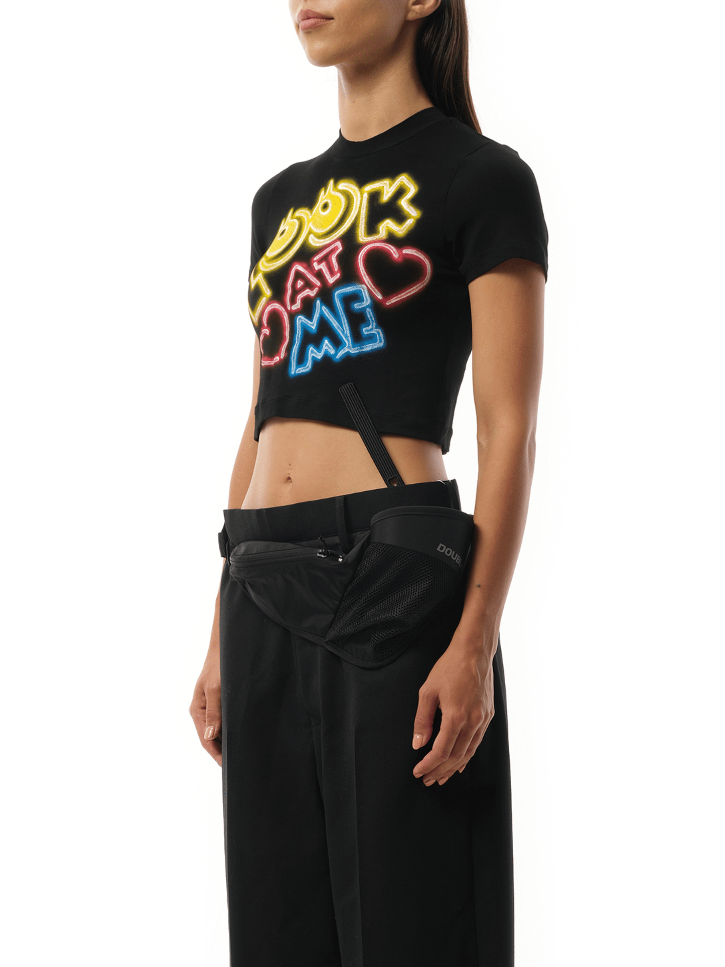 DOUBLET English Fan-Service Neon Paint T-Shirt (Black)