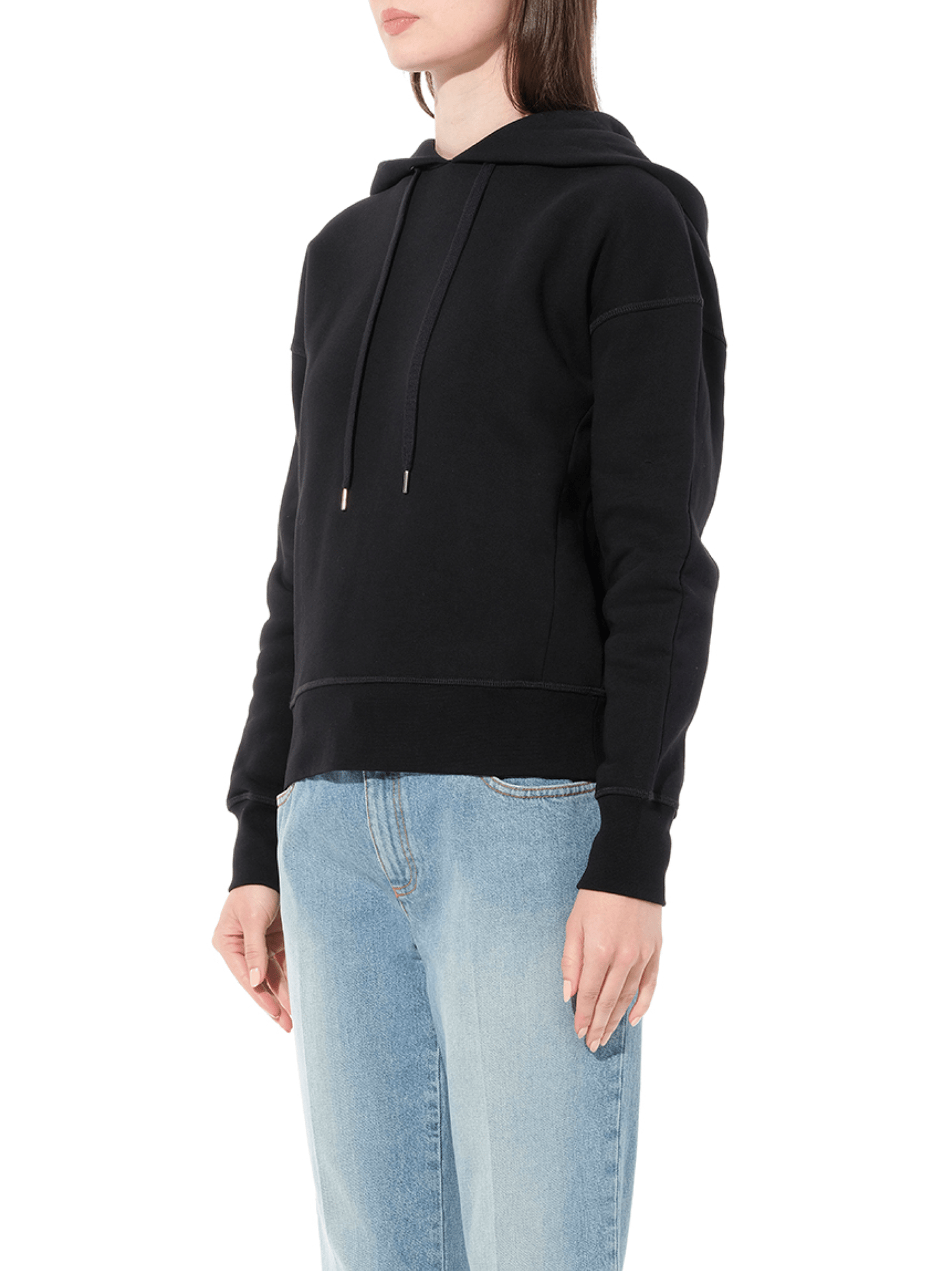 ALEXANDER MCQUEEN Emb Hood Sweatshirt (Black)
