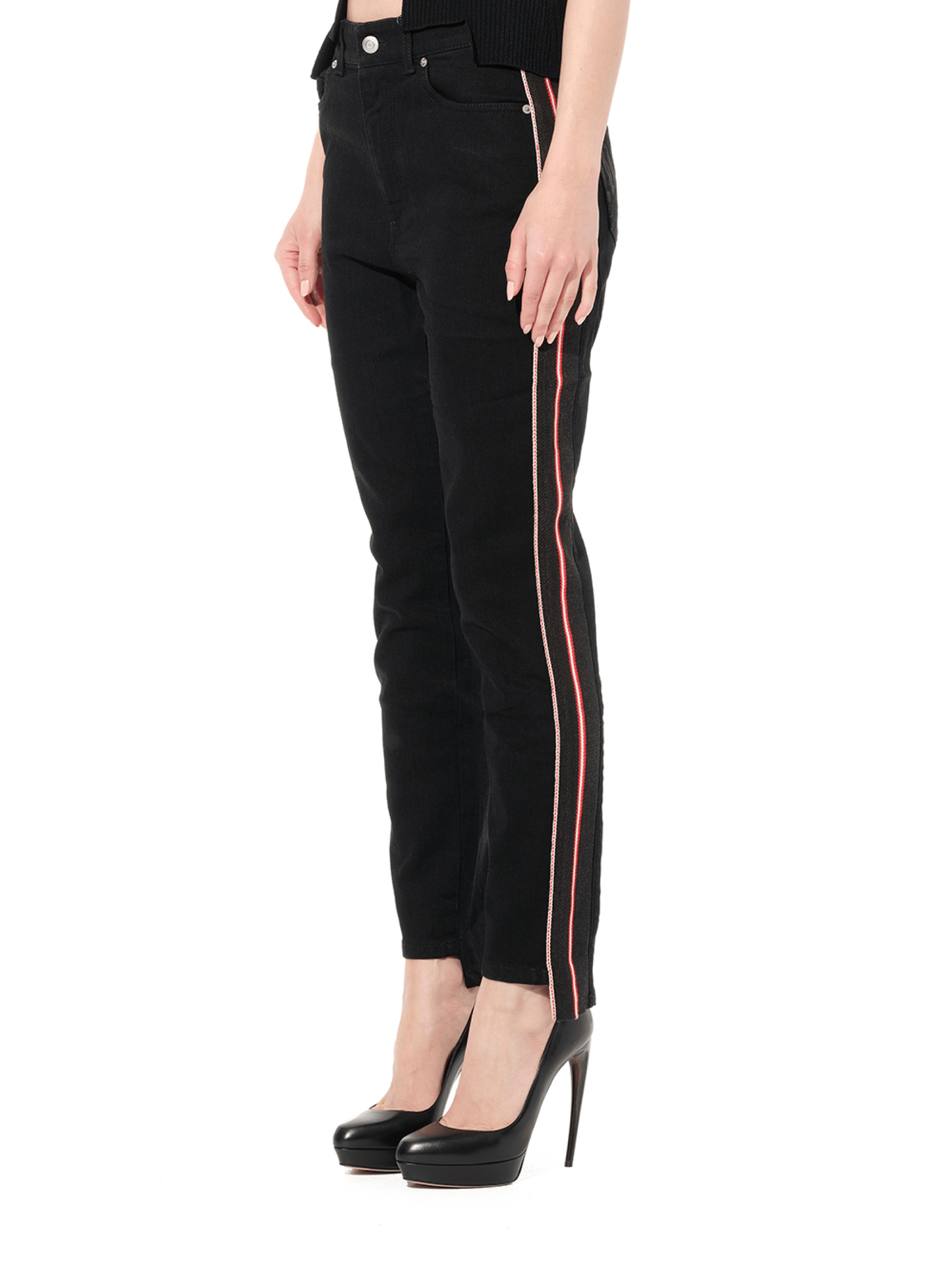 ALEXANDER MCQUEEN Emb Denim Jeans (Black)