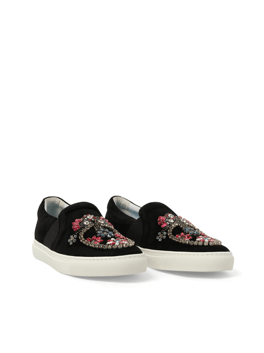 LANVIN Emb Slip On Sneaker (Black)