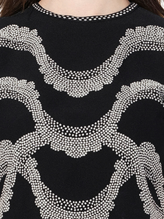 ALEXANDER MCQUEEN Short Sleeve Top (Black)