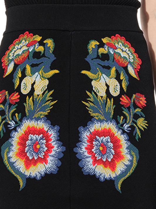 ALEXANDER MCQUEEN Pencil Knee Skirt (Black)