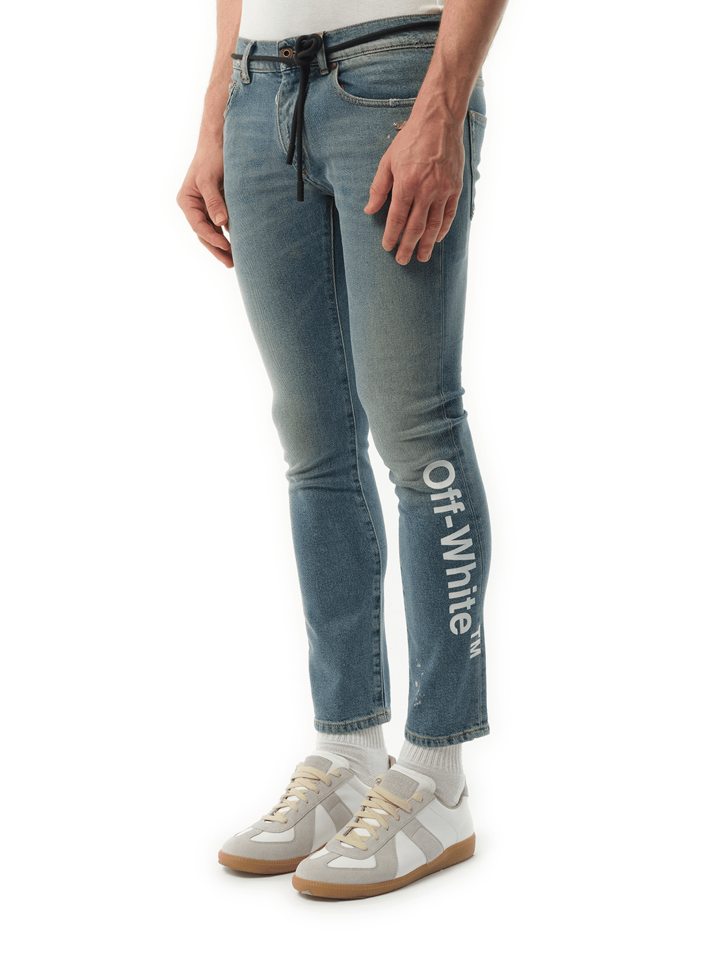 OFF-WHITE Skinny Denim Jeans (Blue)