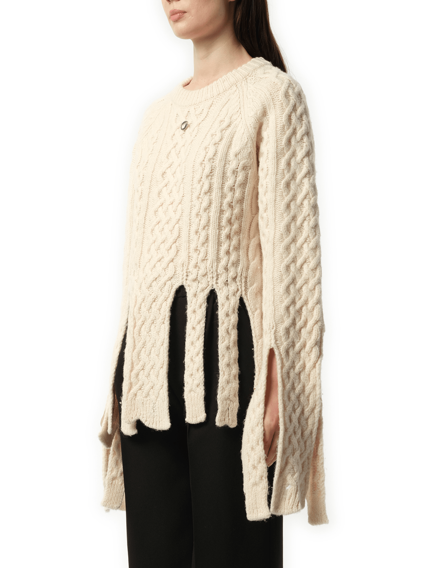 COPERNI Shredded Knit Sweater (Beige)