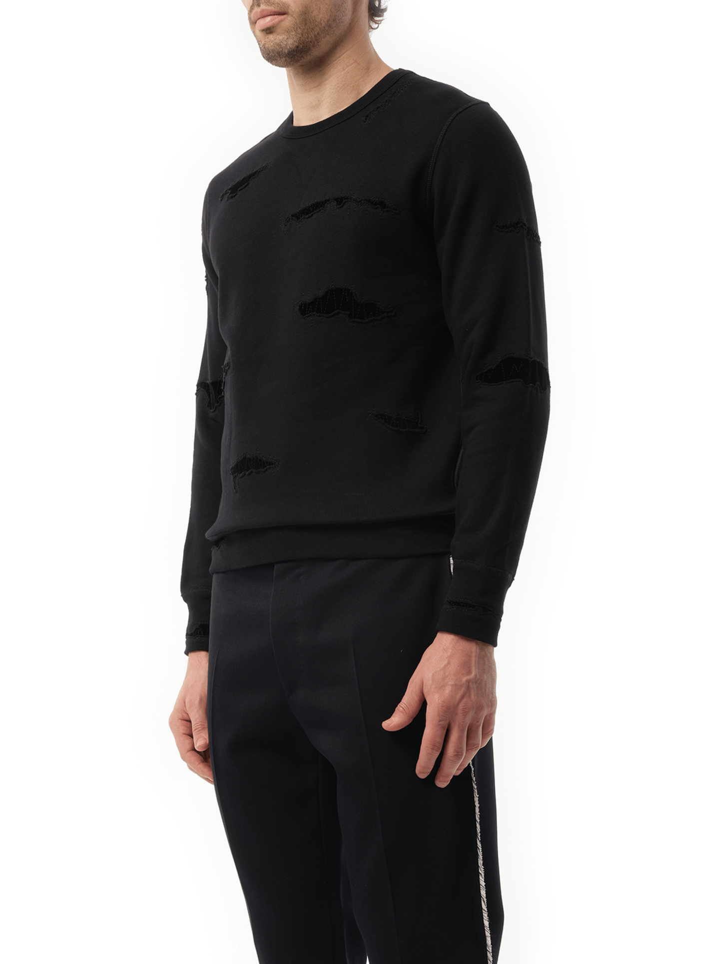 ALEXANDER MCQUEEN Shredded Sweatshirt (Black)