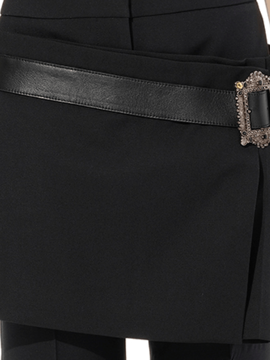 ALEXANDER MCQUEEN Belt Skirt (Black)