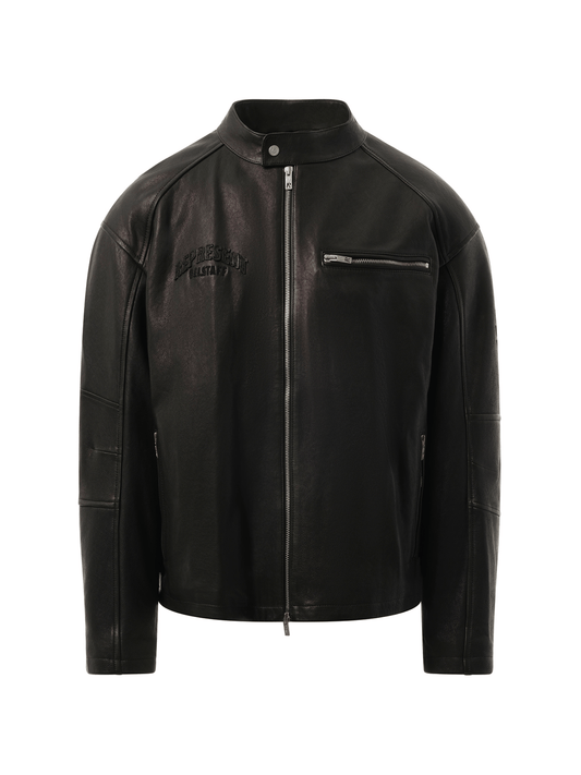 REPRESENT Belstaff Leather Race Jacket (Black)