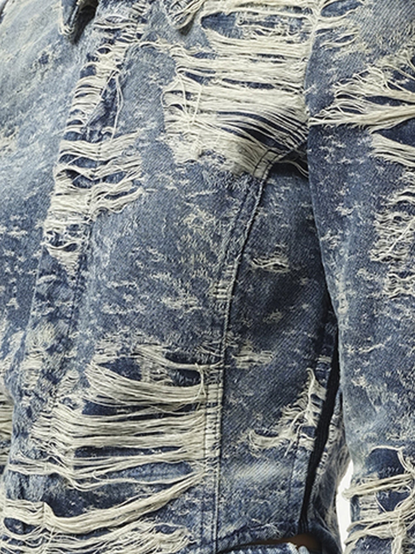 DIESEL De-Madeline Distressed Denim Shirt (Blue)