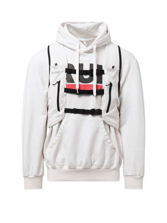 DOUBLET Trail Vest Hoodie (White)