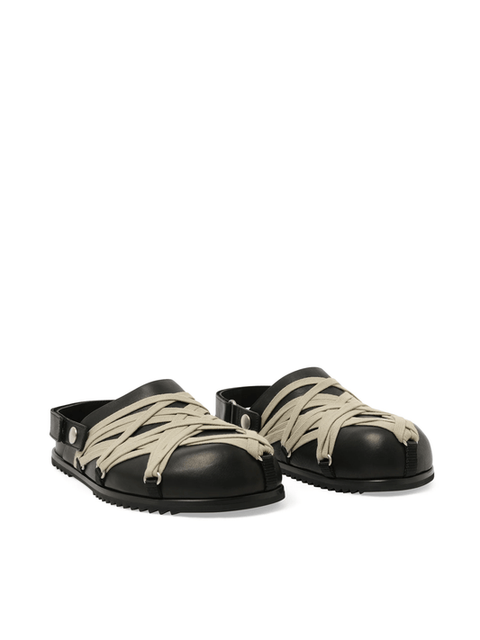 RICK OWENS Megalaced Mule Granola (Black)