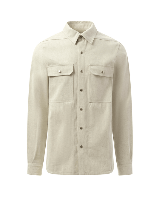 RICK OWENS Denim Outershirt (White)