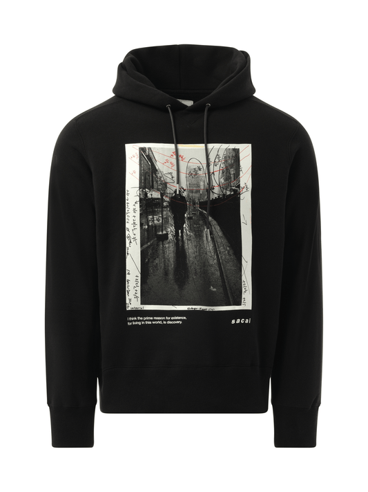 SACAI James Dean Photo Hoodie (Black)