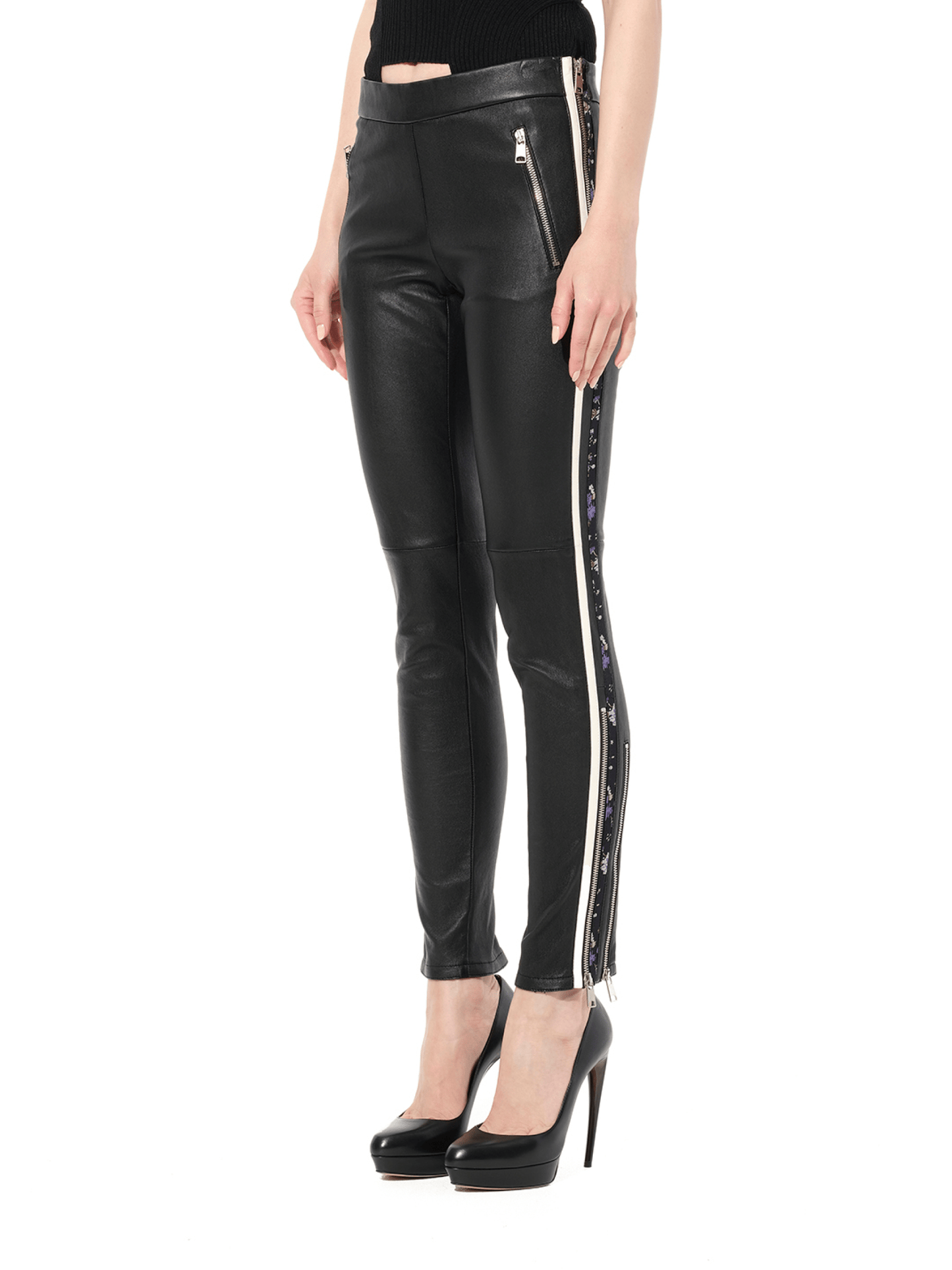 ALEXANDER MCQUEEN Leather Leggings (Black)