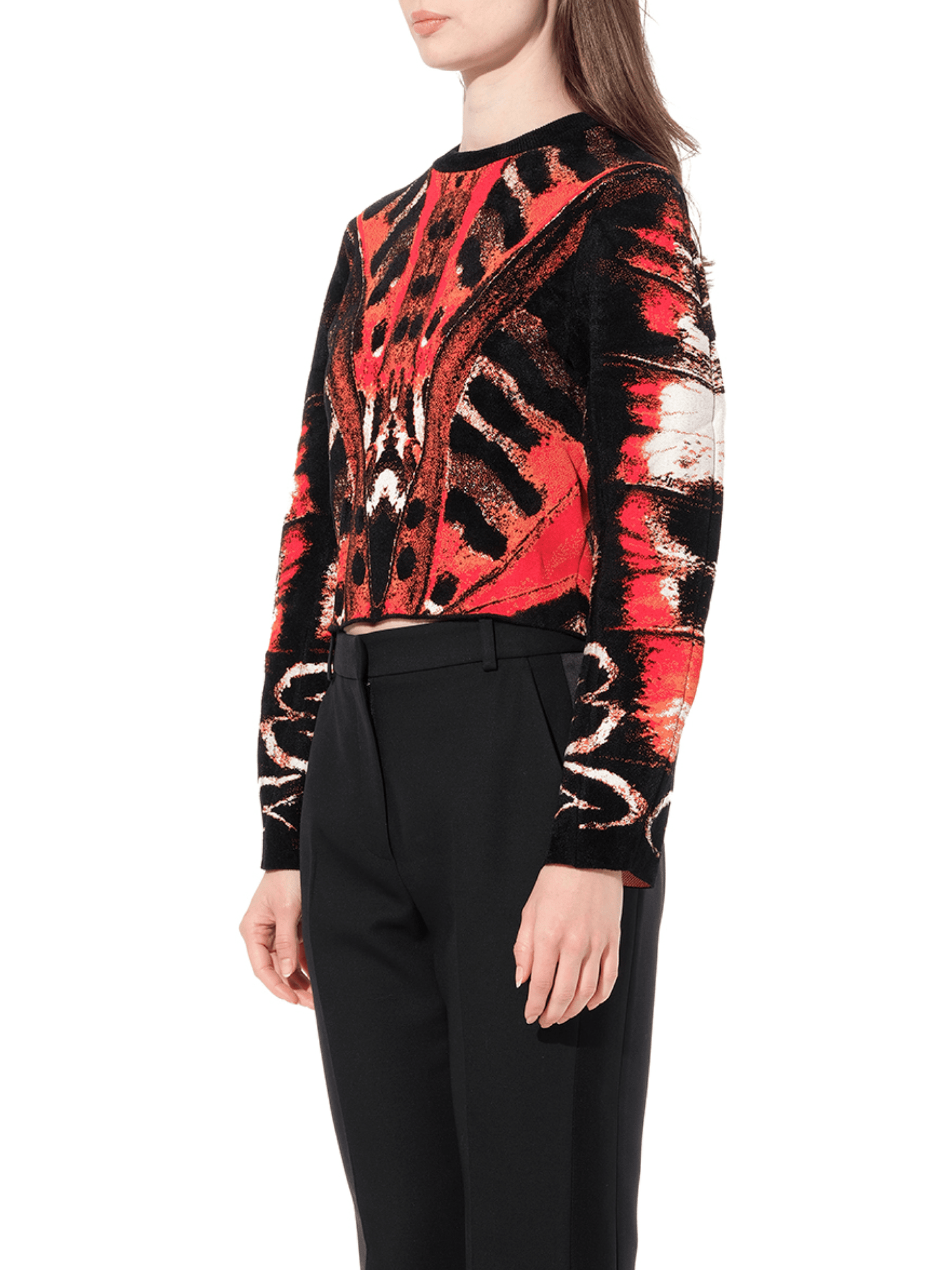 ALEXANDER MCQUEEN Butterfly Jacquard Knitwear (Red)