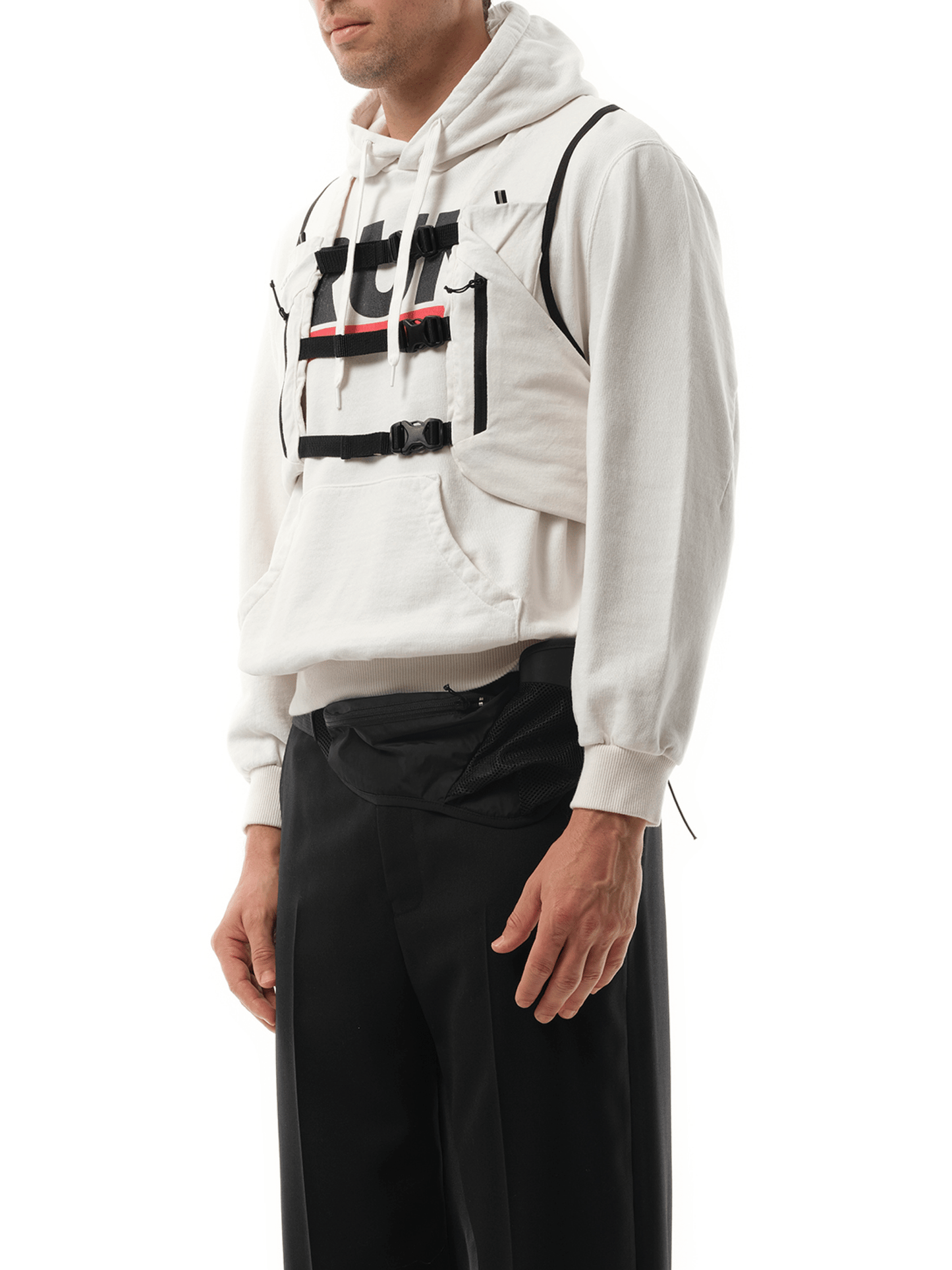 DOUBLET Trail Vest Hoodie (White)