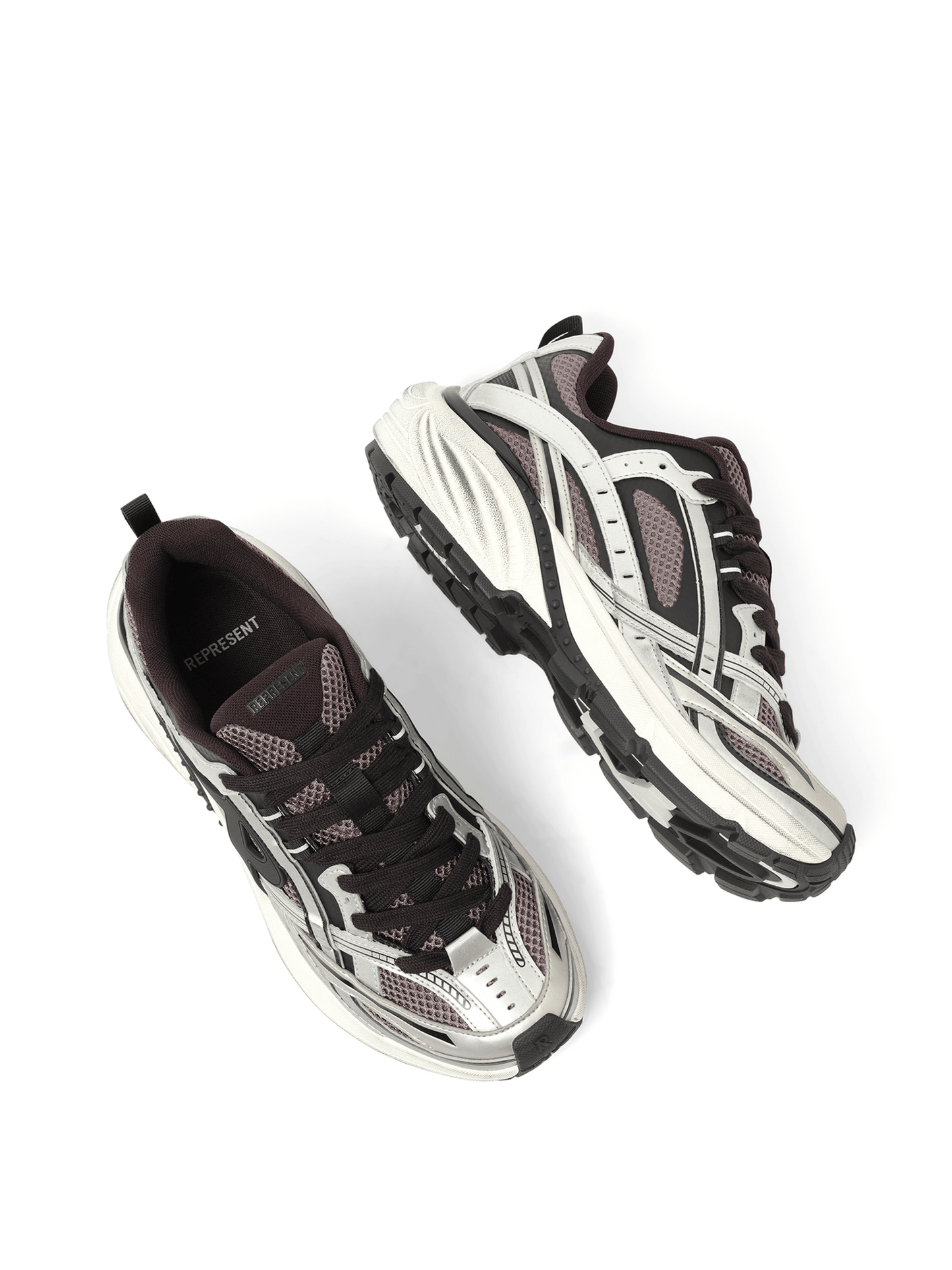 REPRESENT Storm Runners Sneakers (Silver)