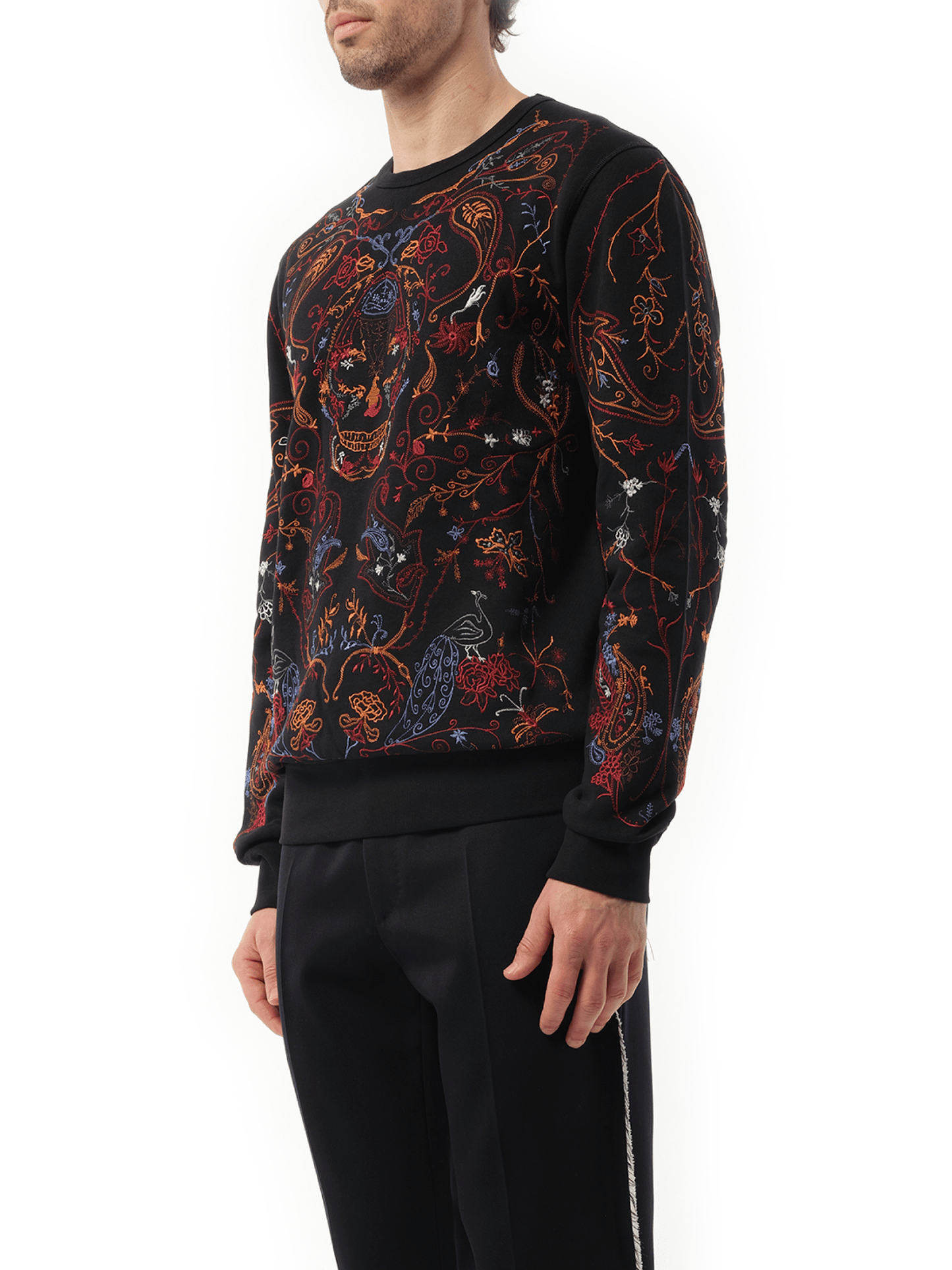 ALEXANDER MCQUEEN Victorian Emb Sweatshirt (Black)