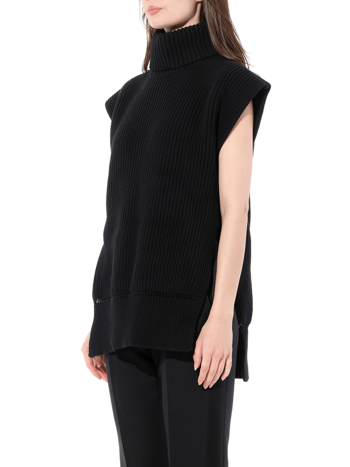 ALEXANDER MCQUEEN Turtle Neck Knitwear (Black)