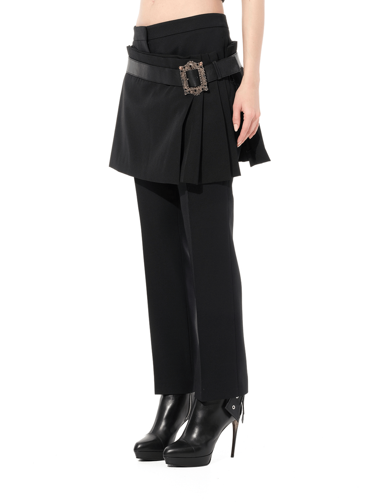 ALEXANDER MCQUEEN Belt Skirt (Black)