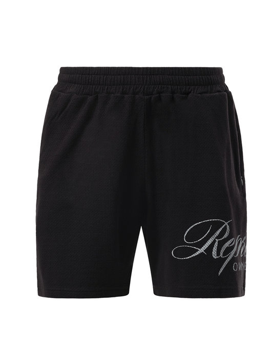 Represent Owners Club Script Mesh Shorts (Black)