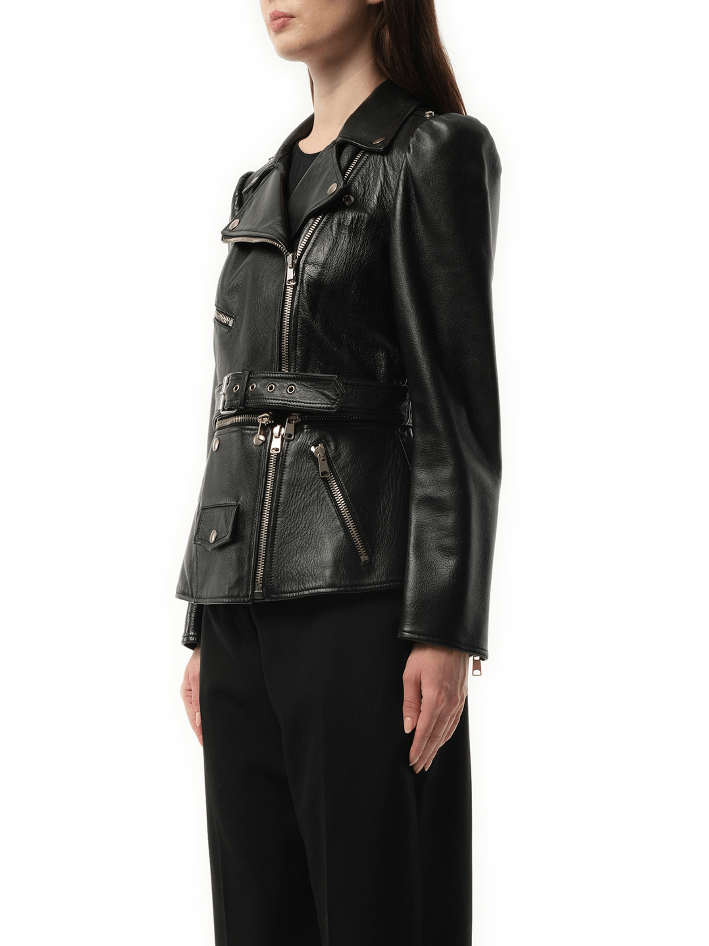 ALEXANDER MCQUEEN Zip Dt Biker (Black)