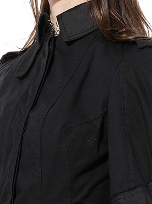 ALEXANDER MCQUEEN Military Peplum Jacket (Black)