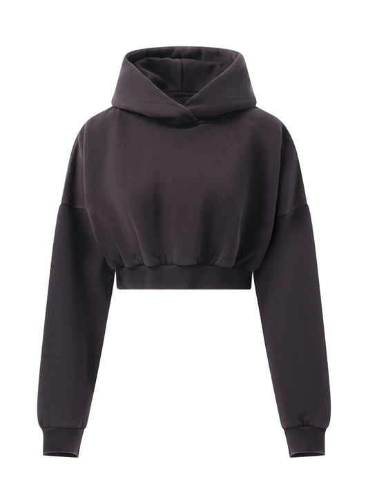 ENTIRE STUDIOS Cropped Heavy Hood (Purple)