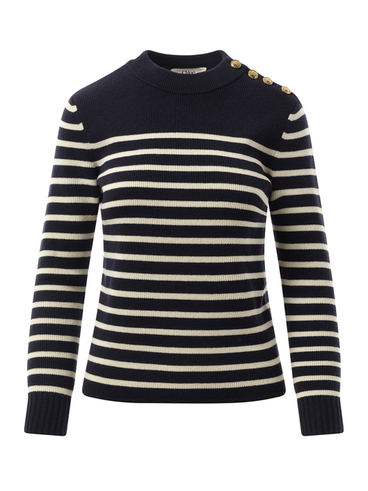 CHLOE Chloe Mariniere Sweater (Blue White)