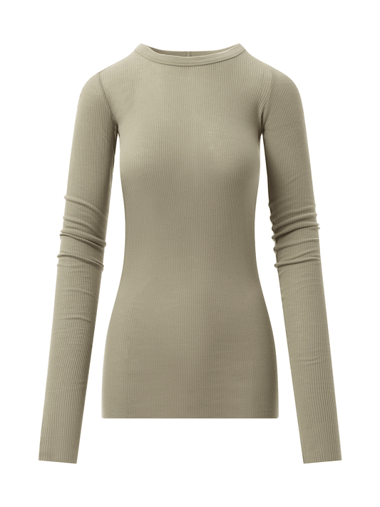 RICK OWENS Rib Long Sleeve T-Shirt (Celadon)