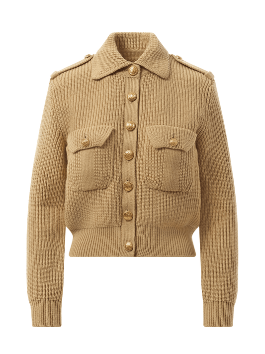 CHLOE Knit Cardigan (Smoky Beige)