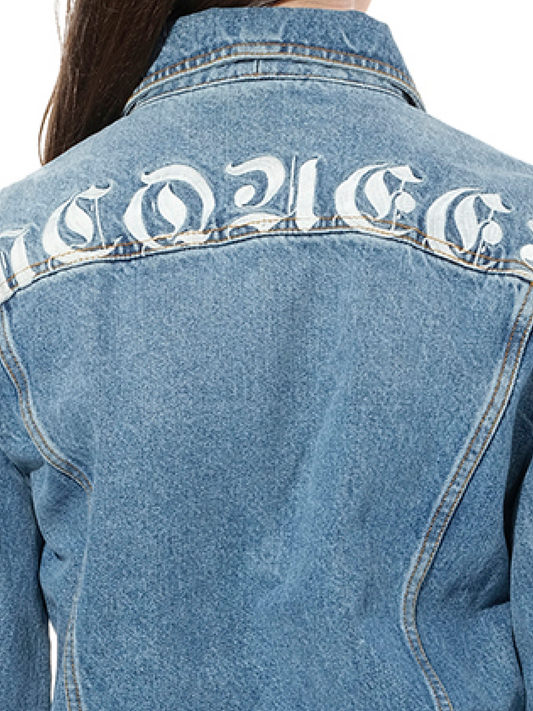 ALEXANDER MCQUEEN Emb Denim Jacket (Blue)