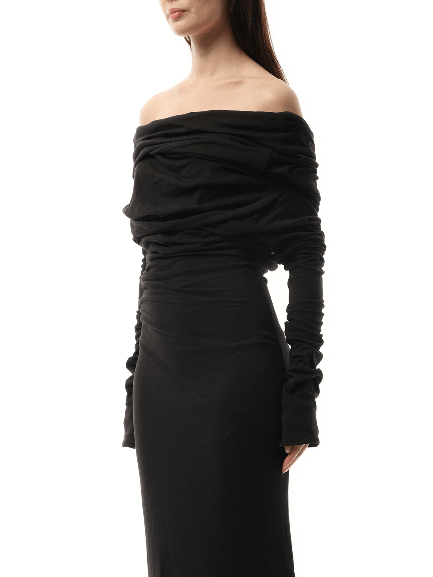 ENTIRE STUDIOS Bound Midi Dress (Black)
