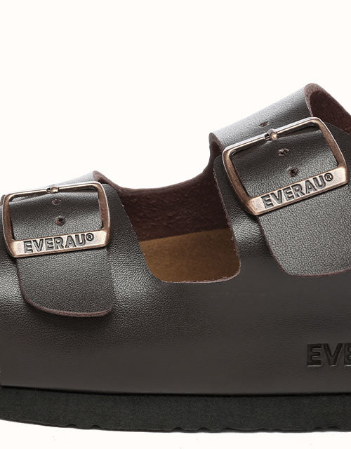 EVERAU® Mick Sandal Slides (Dark Brown)