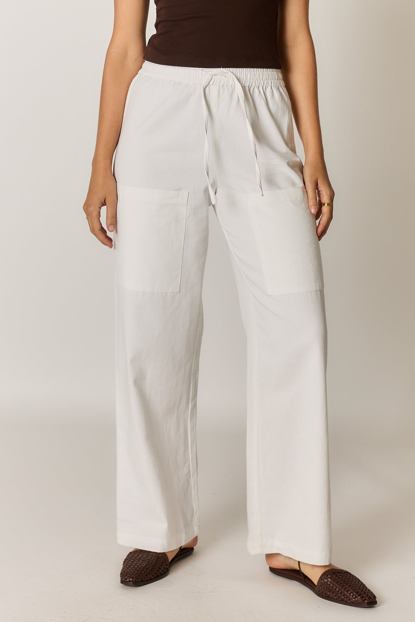 Giliann Alma Pocket Pant (White)