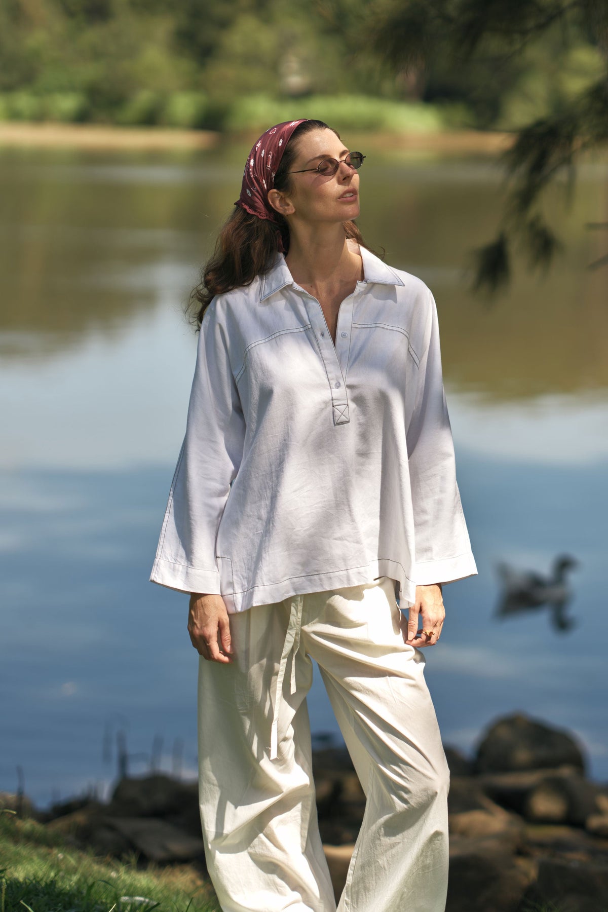 Image of Shirts. Product name - Giliann Patti Shirt White Twill in White colour by brand - Giliann