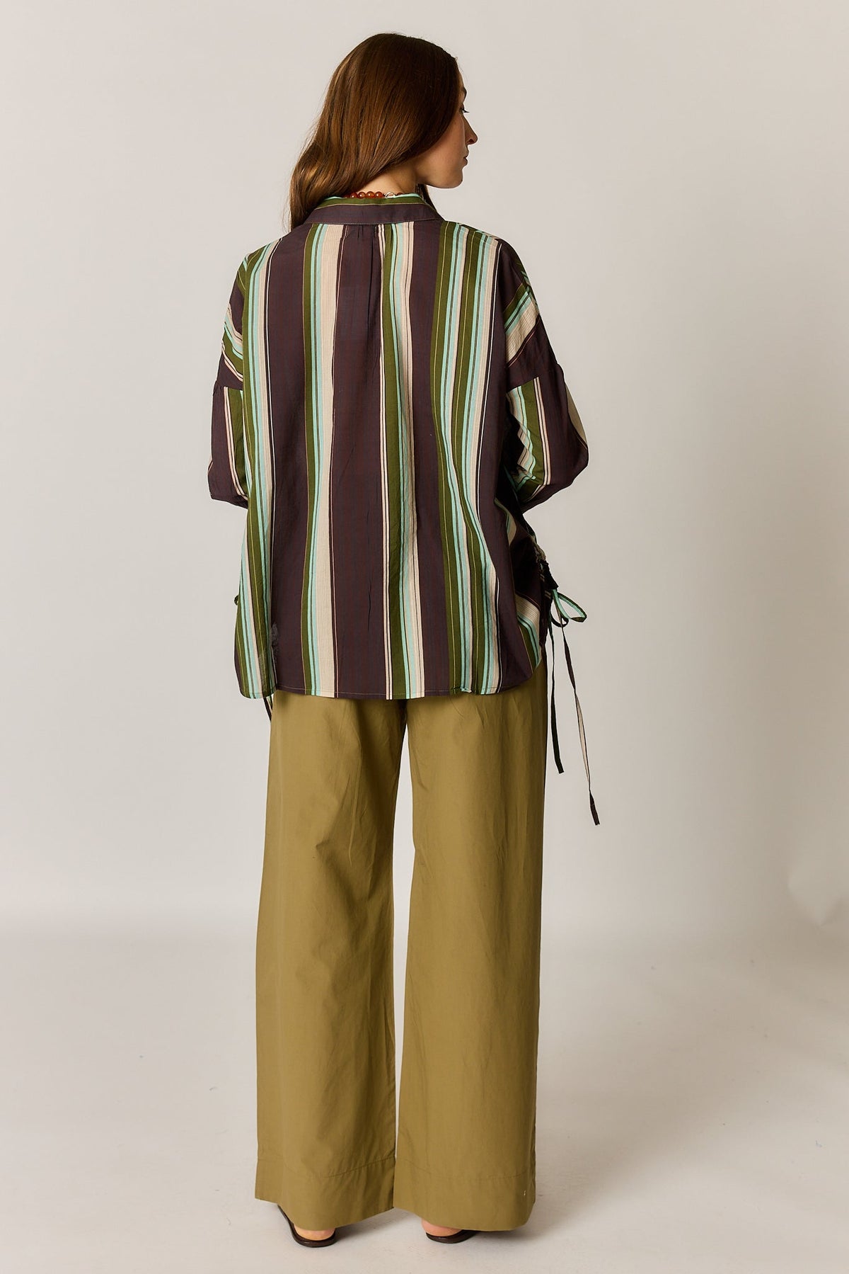 Giliann Joni Shirt Stripe (Burgundy)