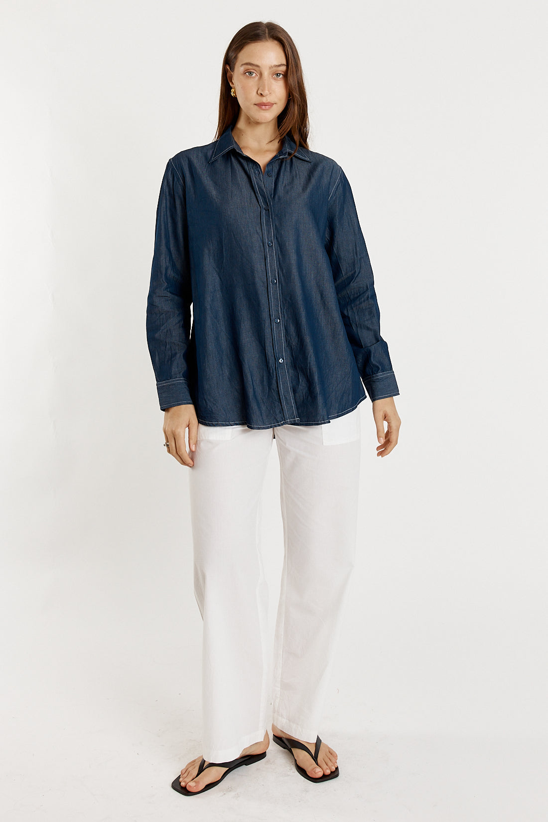 Giliann Button Up Shirt (Denim)