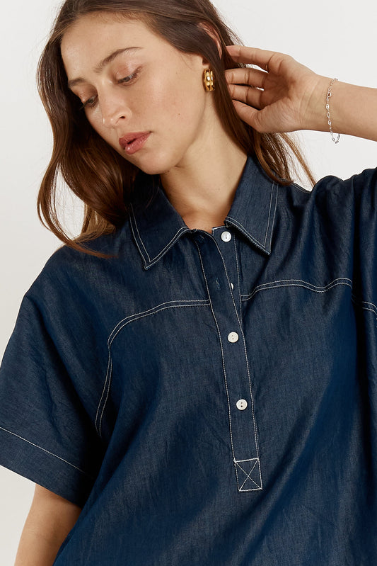 Giliann Gimlet Top (Denim)