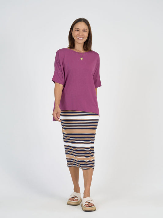 Lou Lou Maxi Bamboo Whitney Tube Skirt (Stripe)