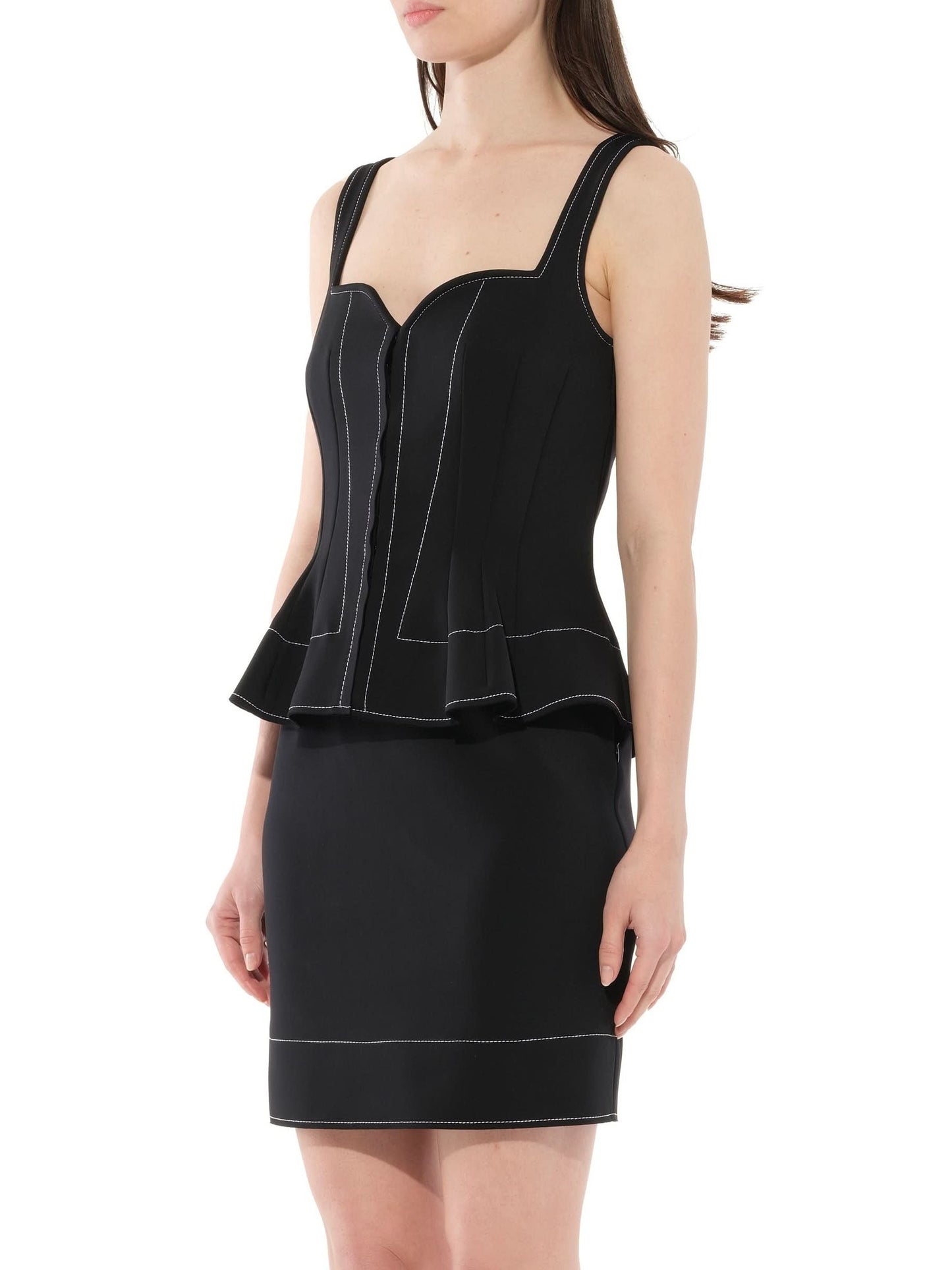 GIVENCHY Contrast Short Dress (Black)