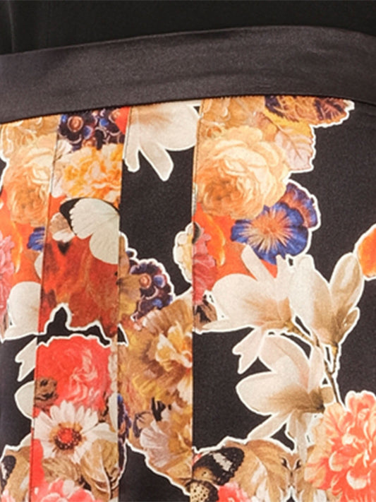 GIVENCHY Flower Print Skirts (Black)