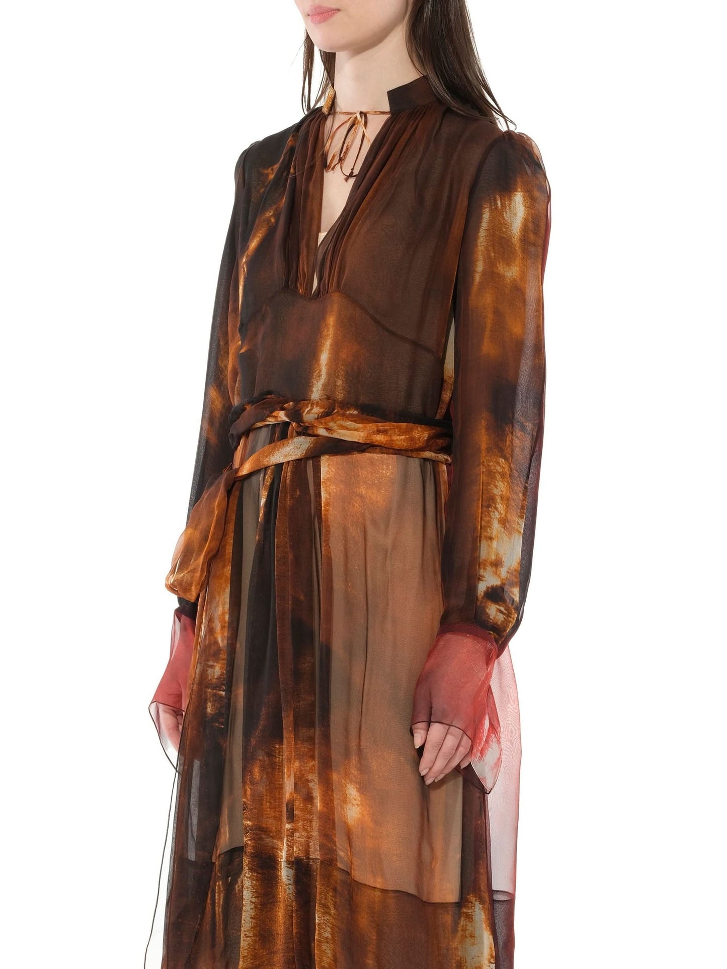 GIVENCHY Podium Fire Print Dress (Multicolour)