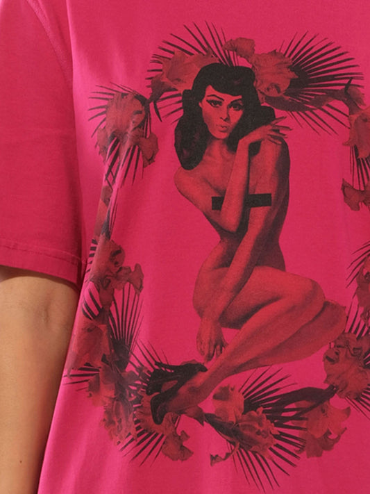 GIVENCHY Short Sleeve T-Shirt (Fushia)