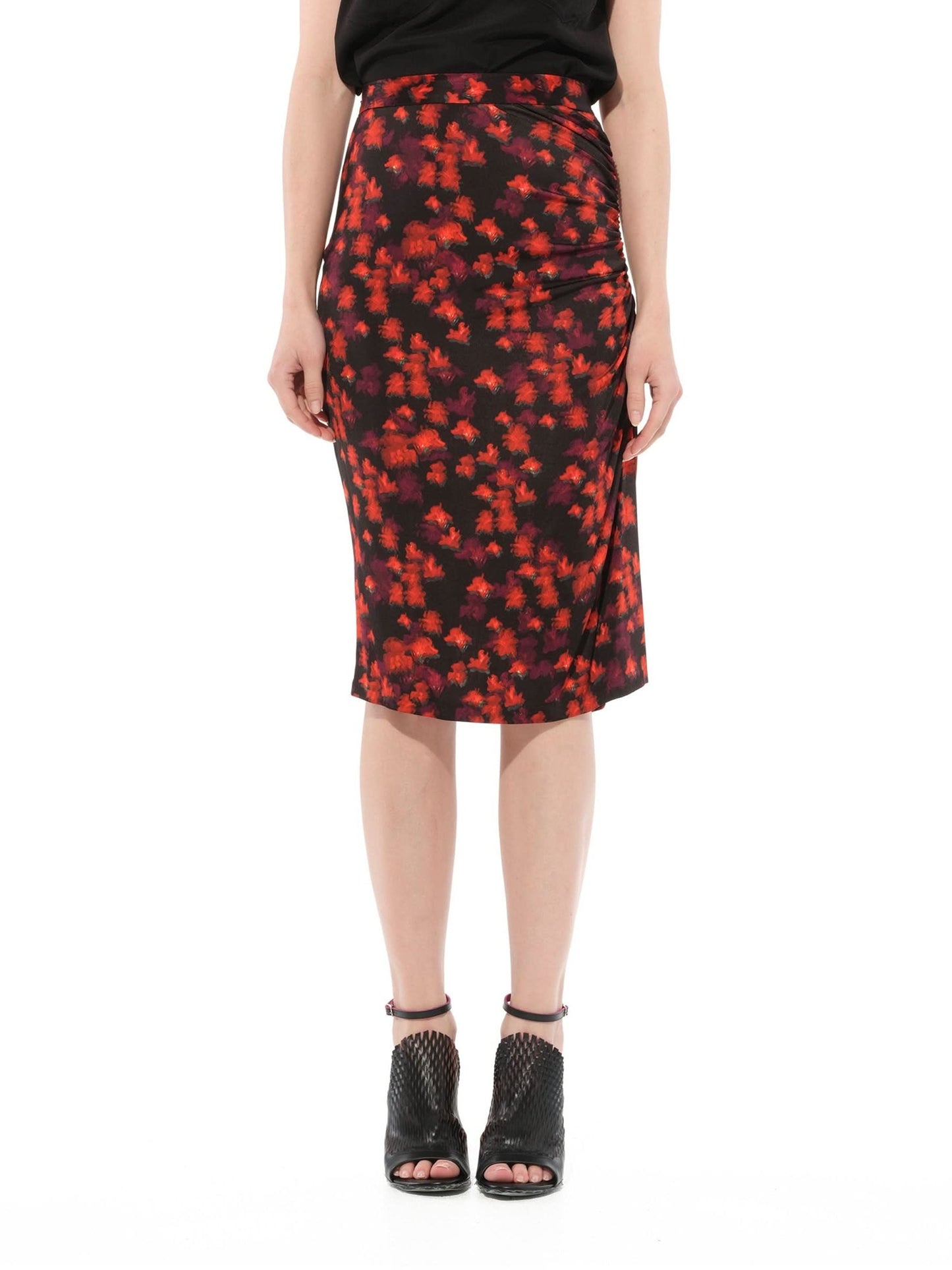 Image of a model wearing Skirts. Product name - Flower Skirt in Multicolour colour by brand - GIVENCHY