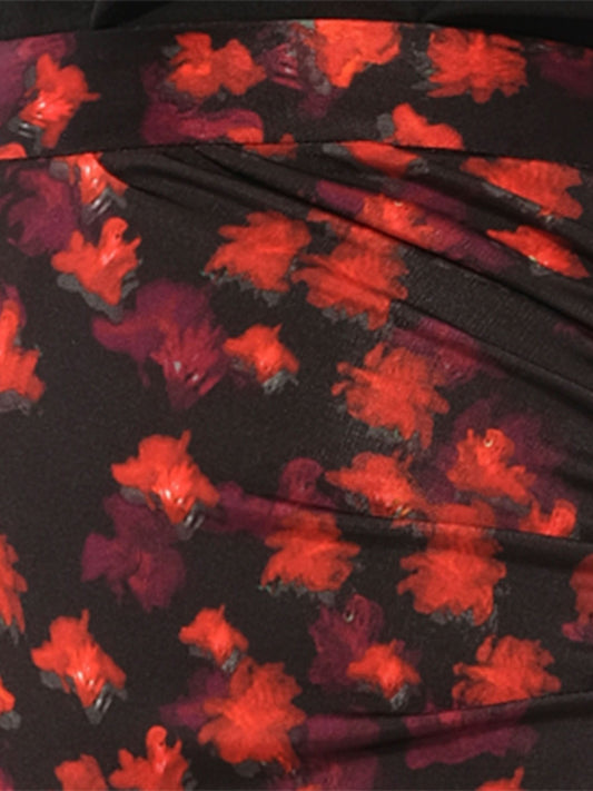 GIVENCHY Flower Skirt (Black Red)
