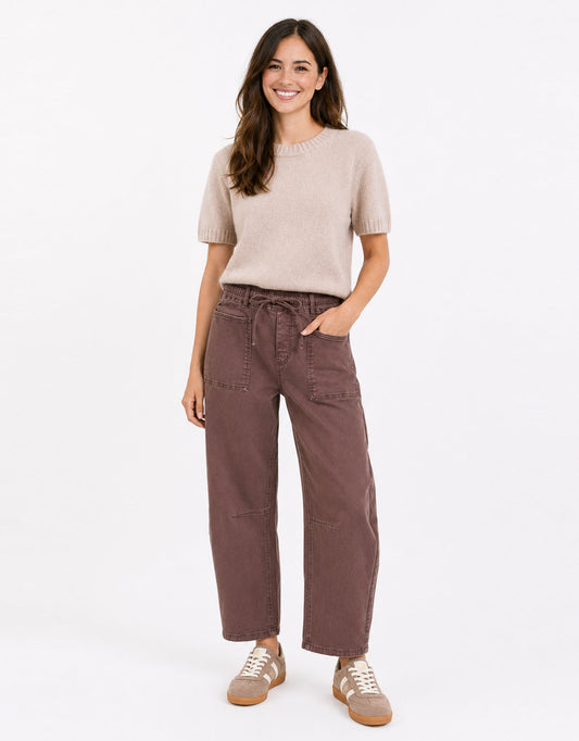 Stories Be Told Goddess Wool Cashmere Knit Tee (Oat)