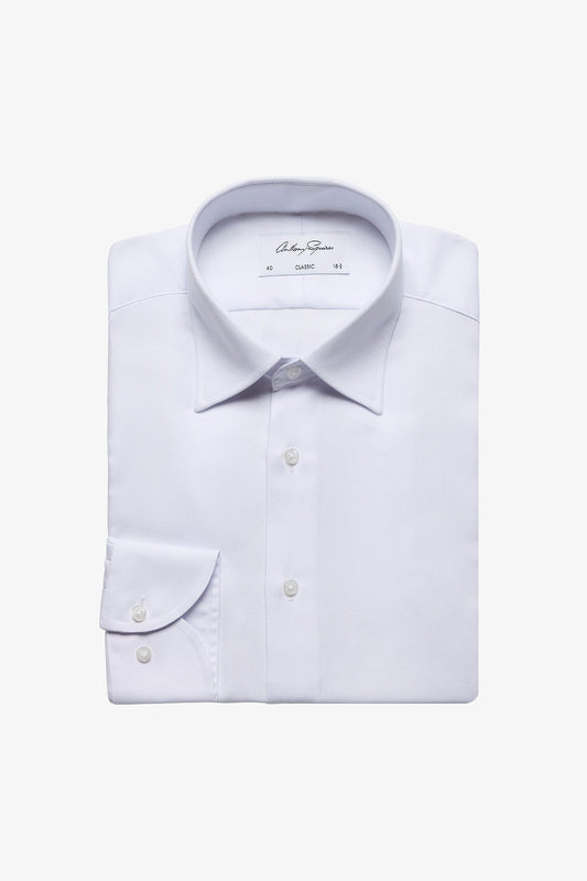 Anthony Squires Gus Formal Shirt Twill (White)